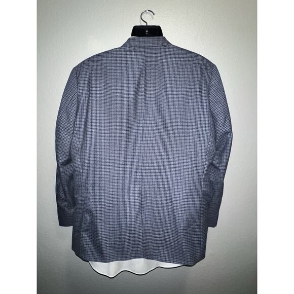 Lauren Ralph Lauren Men’s 48R Blue Plaid Blazer Sport Coat Polyester Viscose - Picture 10 of 14